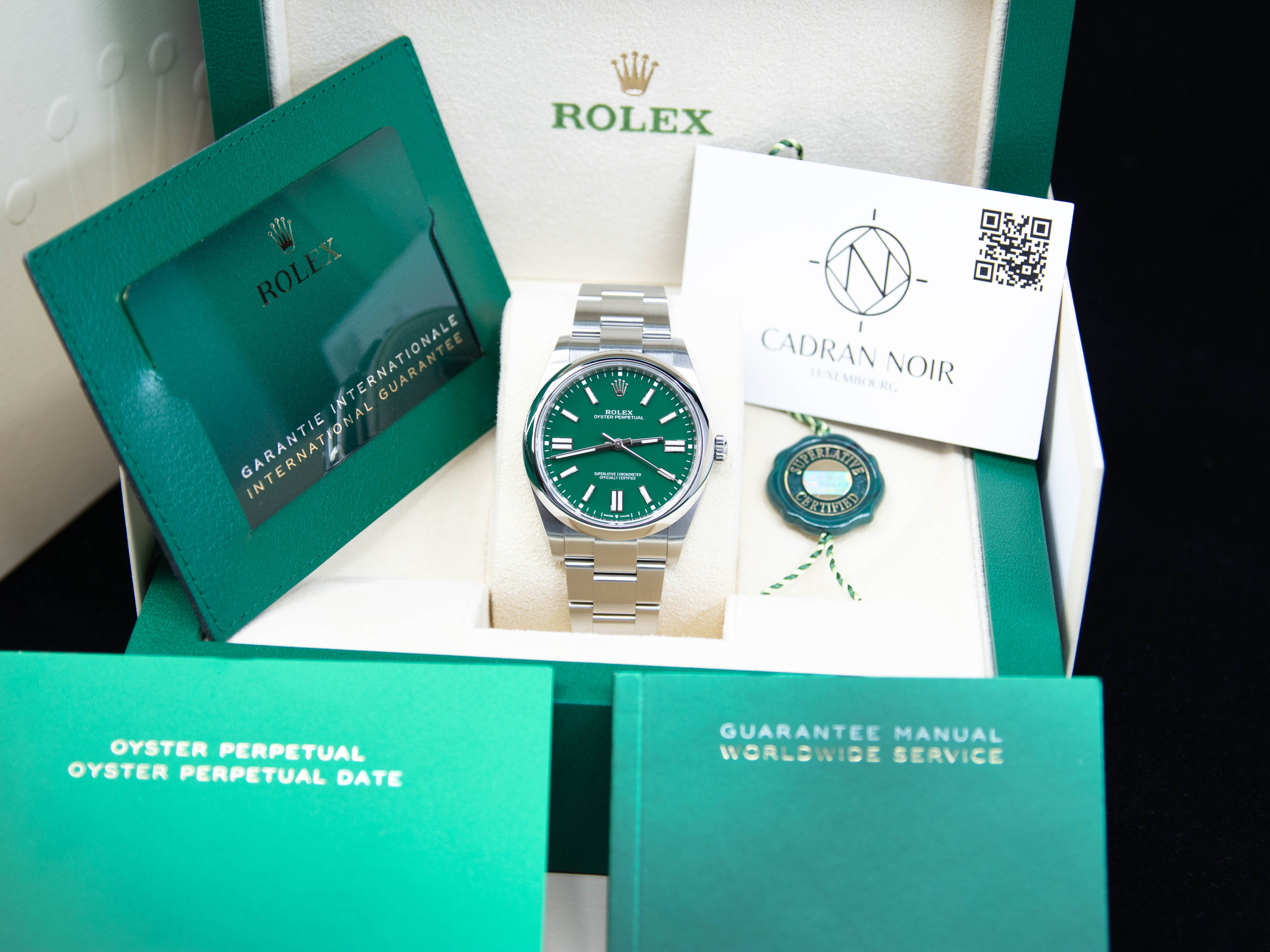 OYSTER PERPETUAL GREEN 41mm ref.124300 11/2024