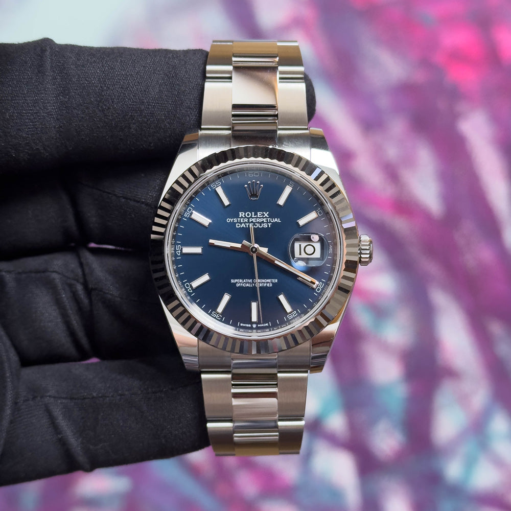 DATEJUST 41MM CADRAN BLEU OYSTER 02/2025 réf.126334