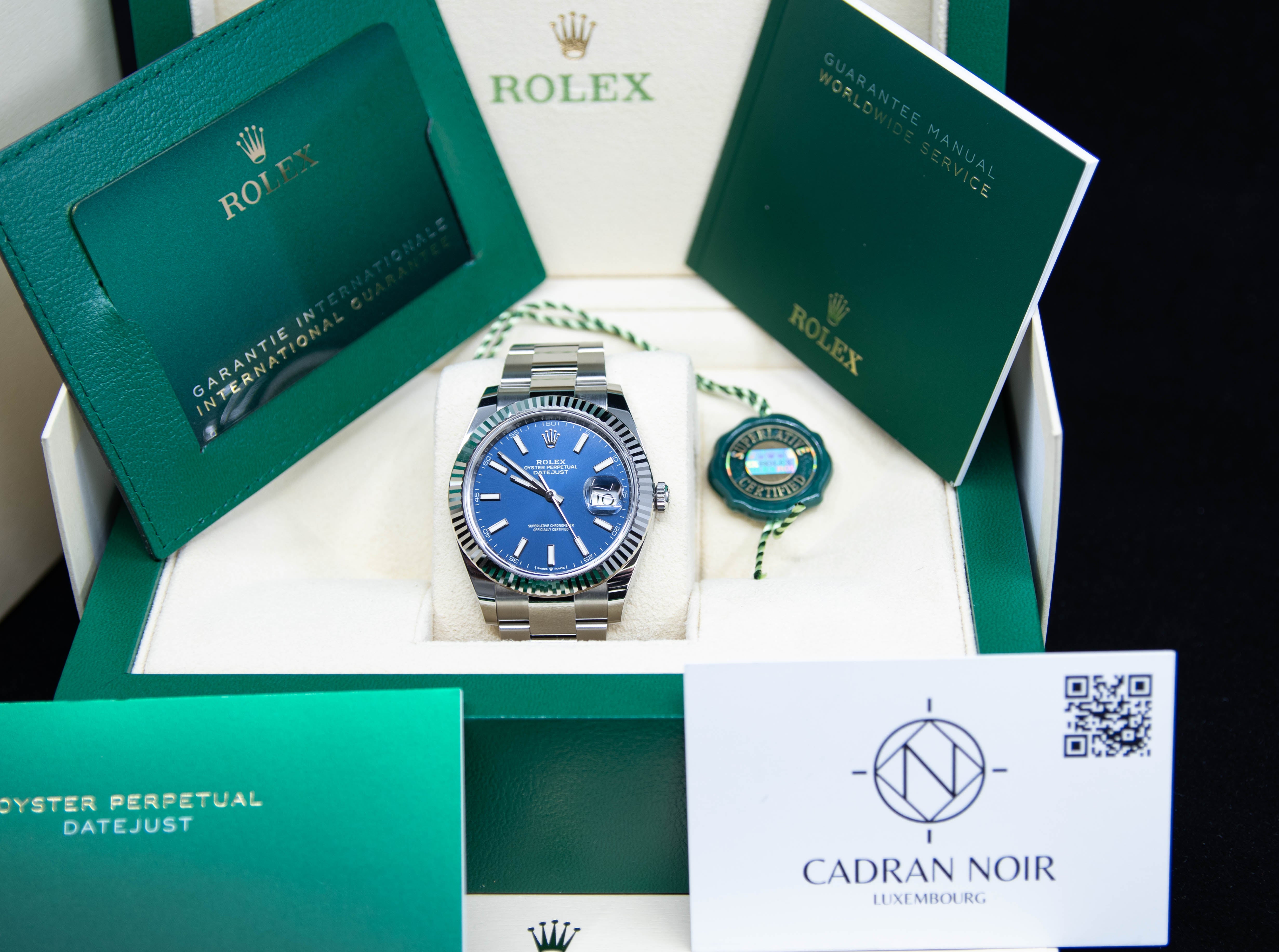 DATEJUST 41MM CADRAN BLEU OYSTER 02/2025 réf.126334