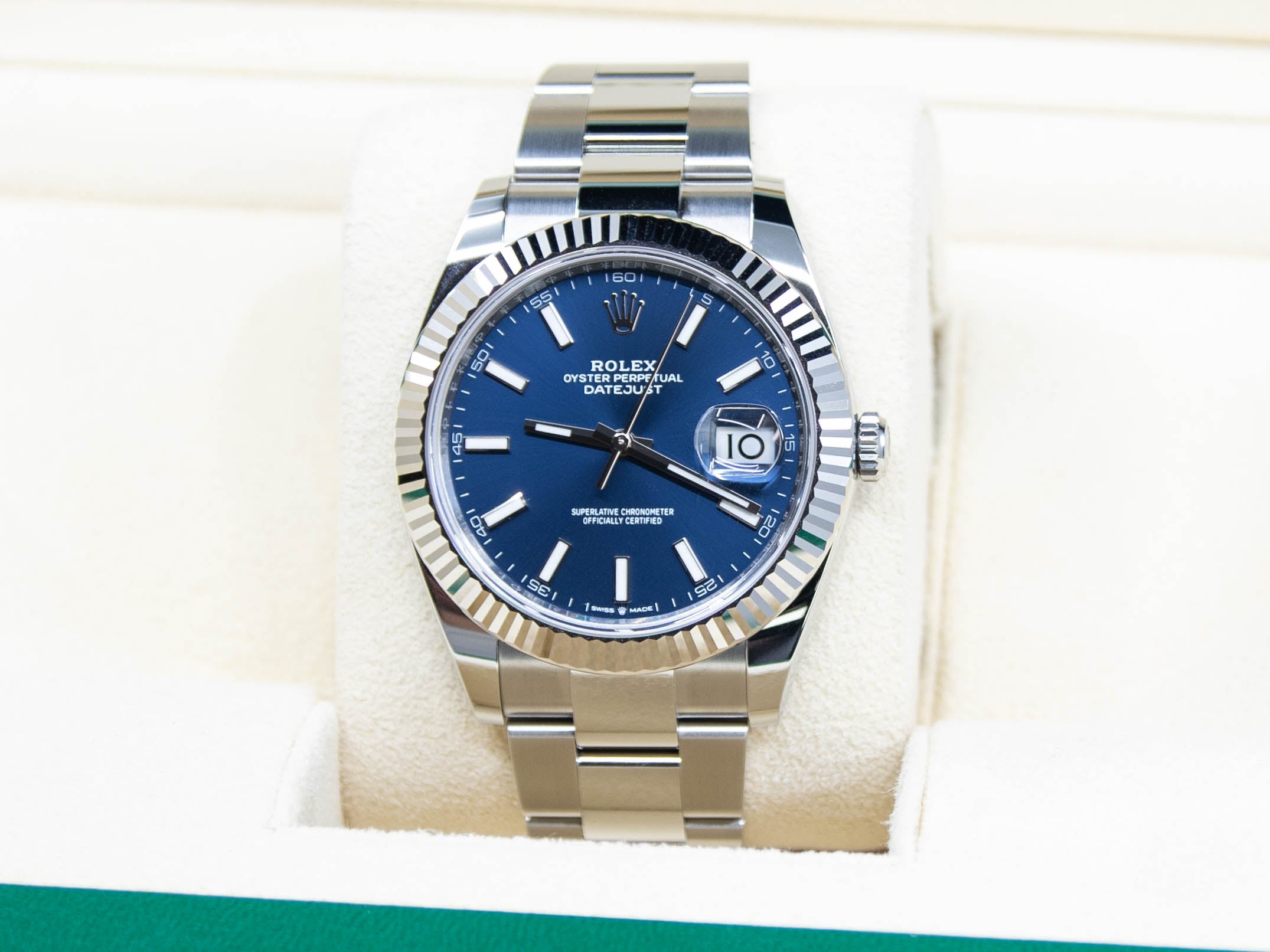 DATEJUST 41MM CADRAN BLEU OYSTER 02/2025 réf.126334