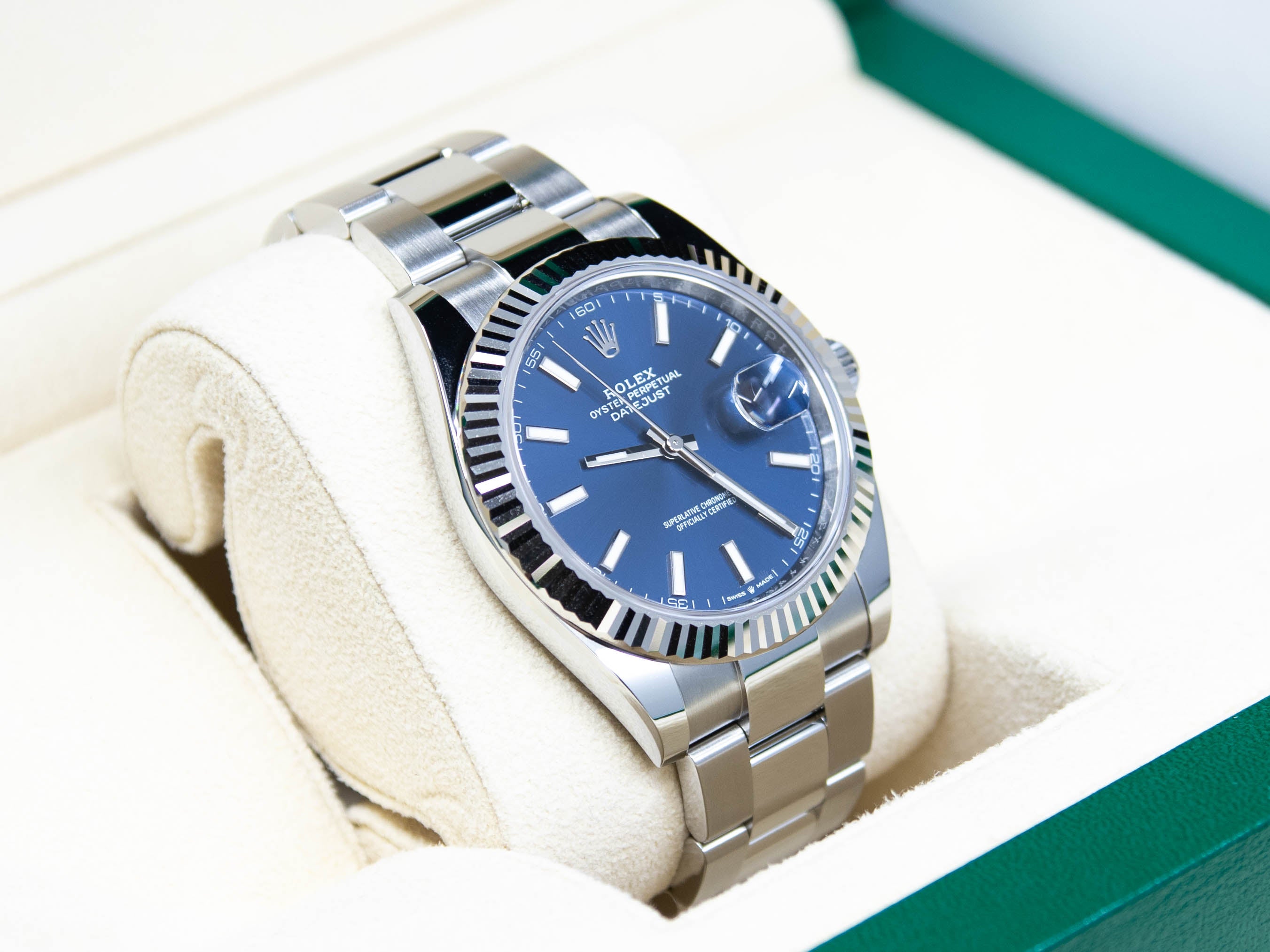 DATEJUST 41MM CADRAN BLEU OYSTER 02/2025 réf.126334