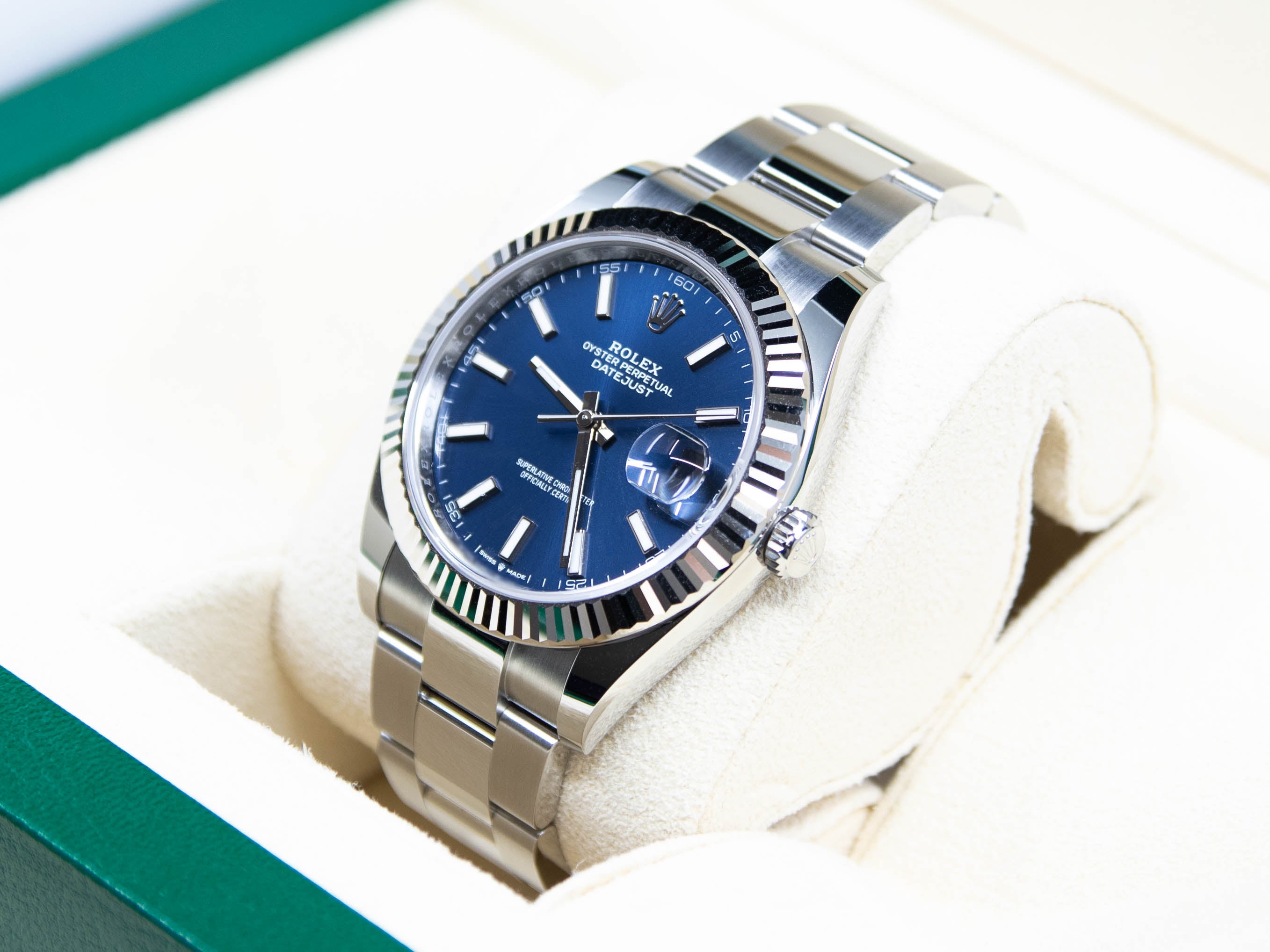 DATEJUST 41MM CADRAN BLEU OYSTER 02/2025 réf.126334