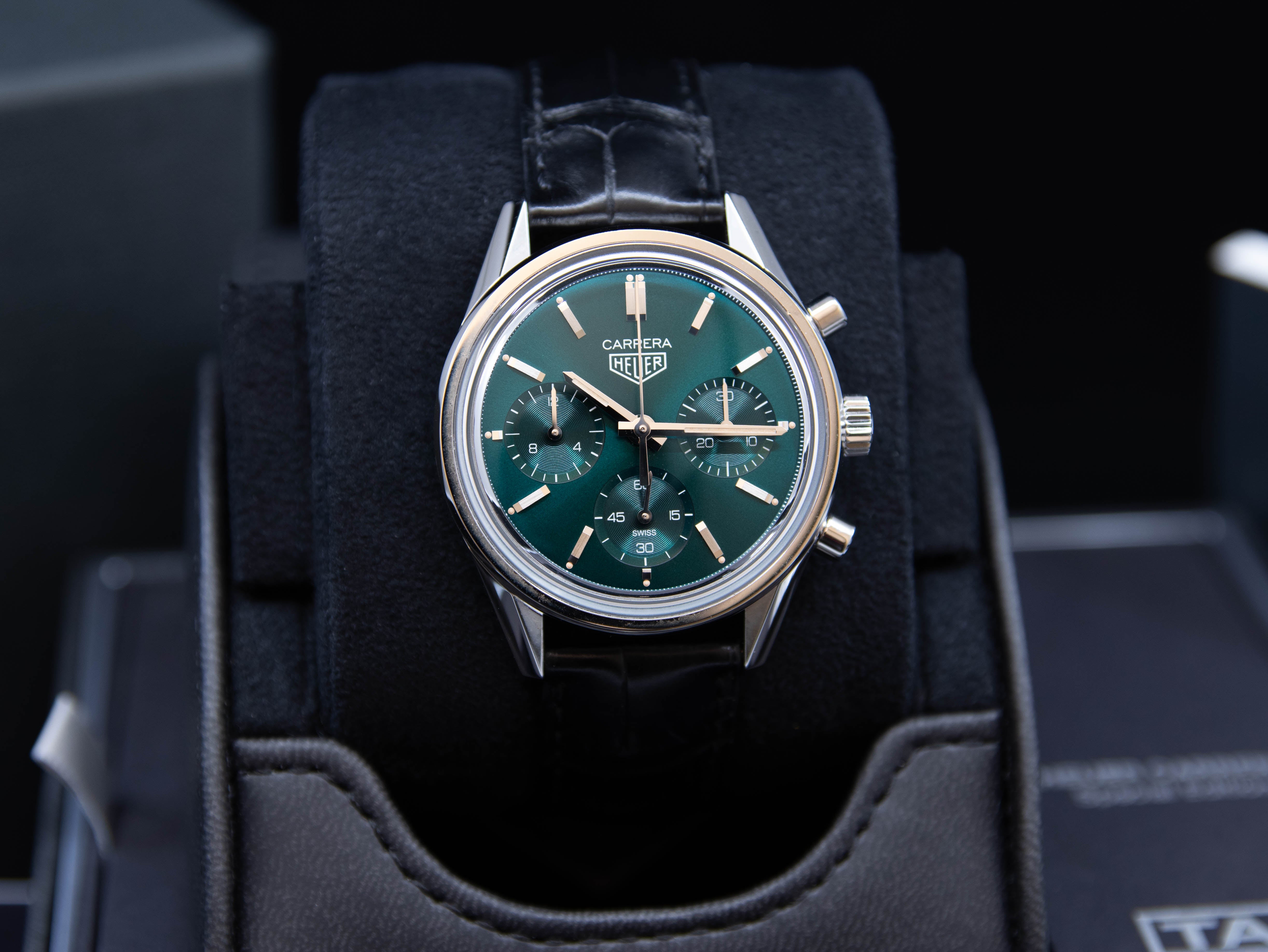 Tag Heuer Carrera Green Limited Edition 500 pieces 39mm Stainless Steel 11/2021 ref.CBK221F